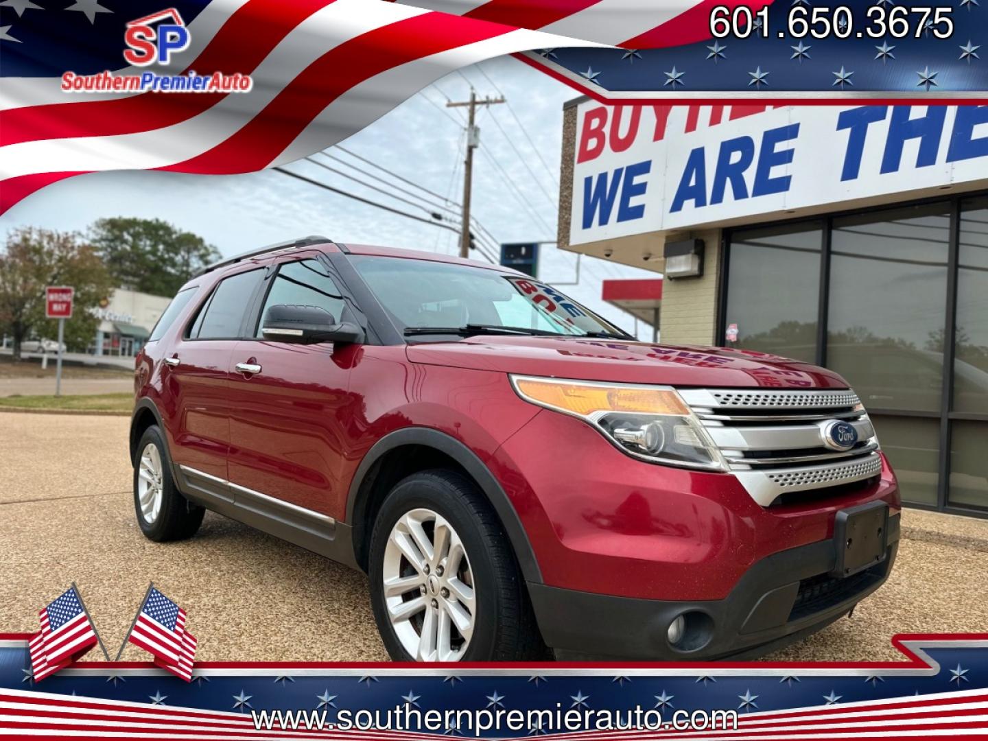 2015 RED FORD EXPLORER XLT (1FM5K7D84FG) , located at 922 W. Beacon St., Philadelphia, MS, 39350, (601) 650-3675, 32.770447, -89.127151 - Photo#0